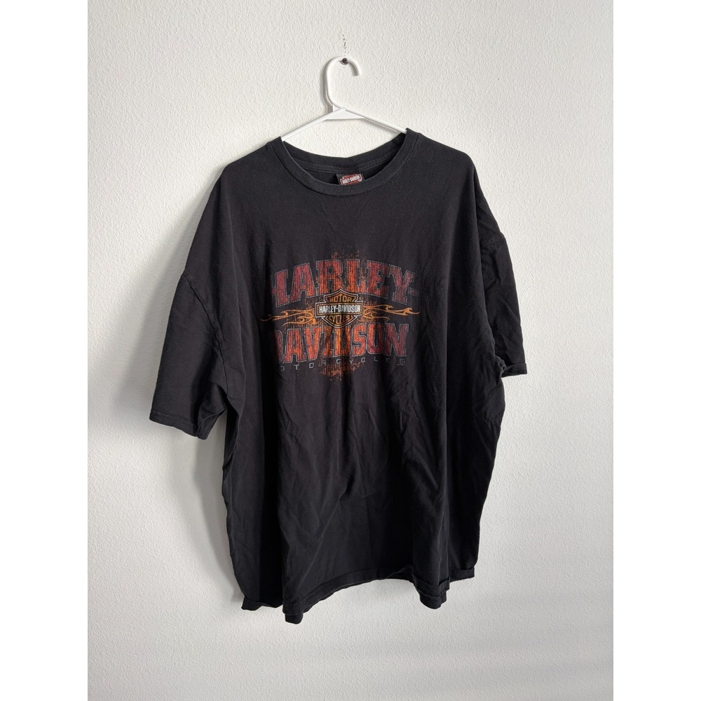 Vintage Harley Davidson T Shirt Mens 3XL Black Central Texas Graphic Logo Print
